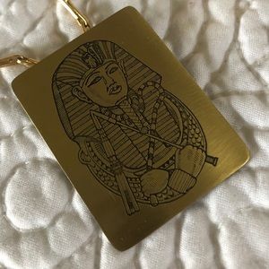 Reed & Barton 1978 funky Egyptian King Tut Pendant